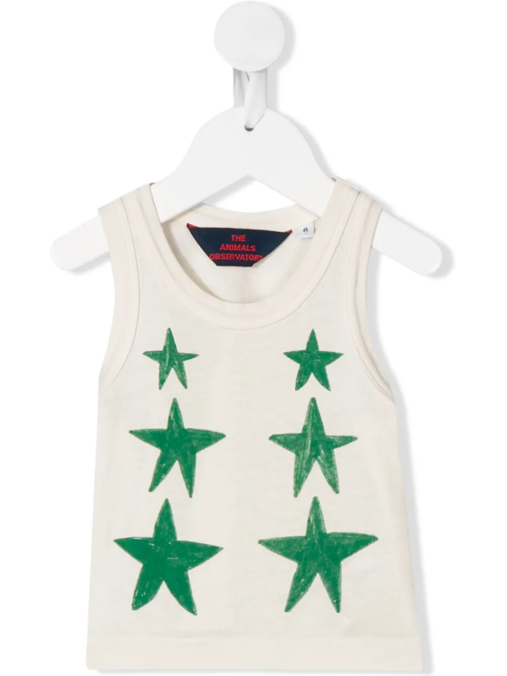 The Animals Observatory Babies' Frog Star-print Tank Top In White