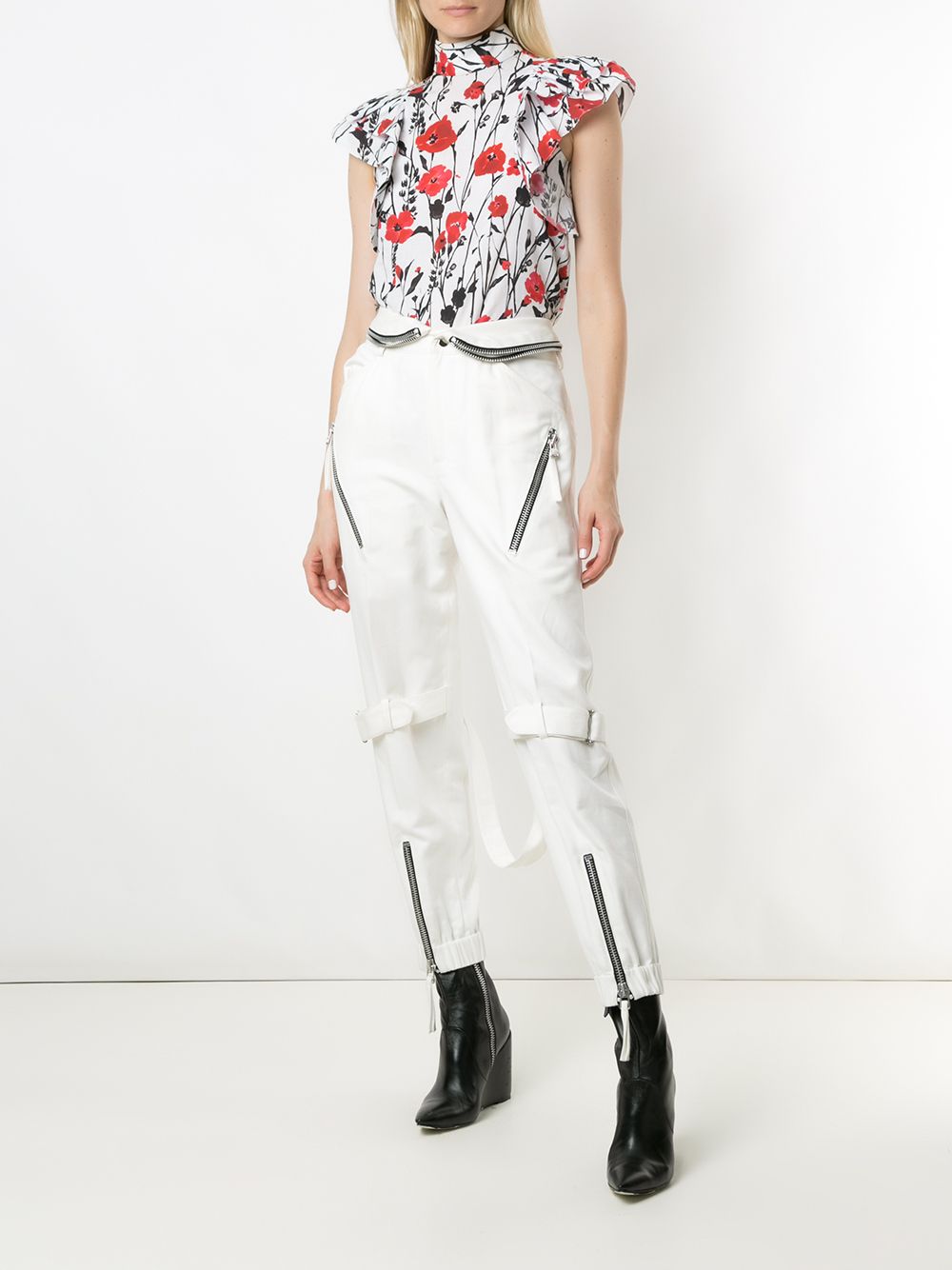 фото Reinaldo lourenço funnel neck printed blouse