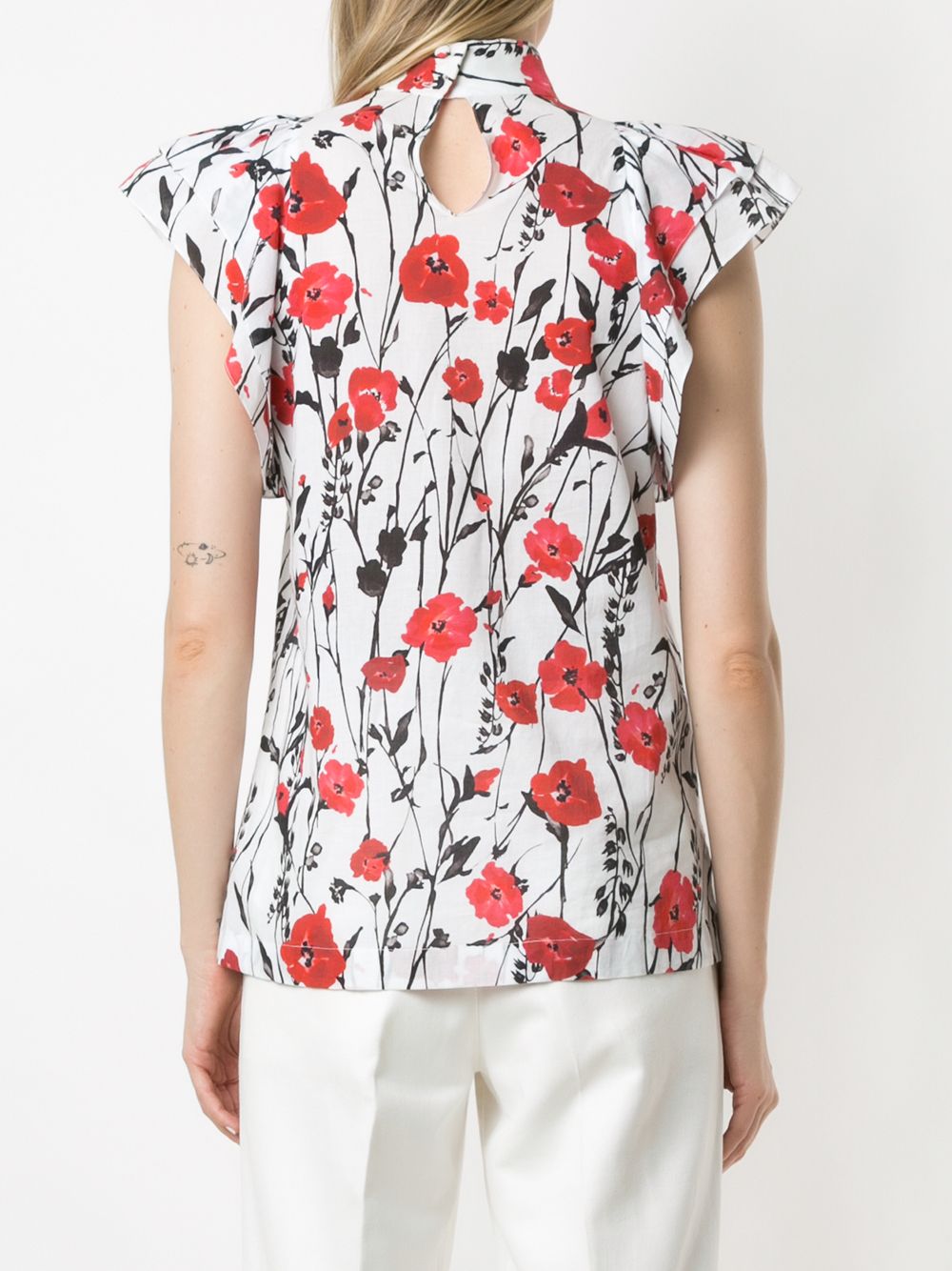 фото Reinaldo lourenço funnel neck printed blouse