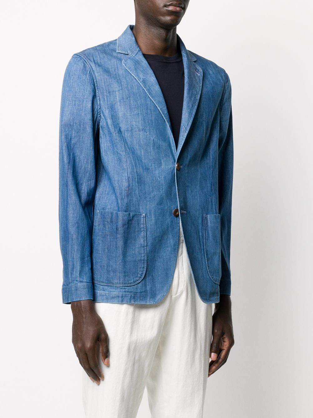 фото Lardini single-breasted denim blazer