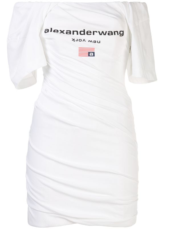 alexander wang off shoulder dress