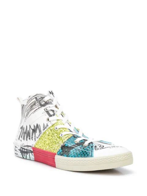 maison margiela high top glitter