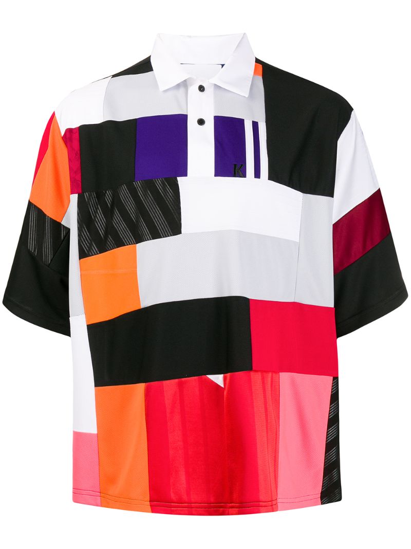 KOCHÉ COLOUR BLOCK POLO SHIRT