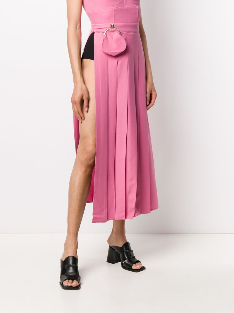 Shop Seen Users Pleated Maxi Skirt In Pink