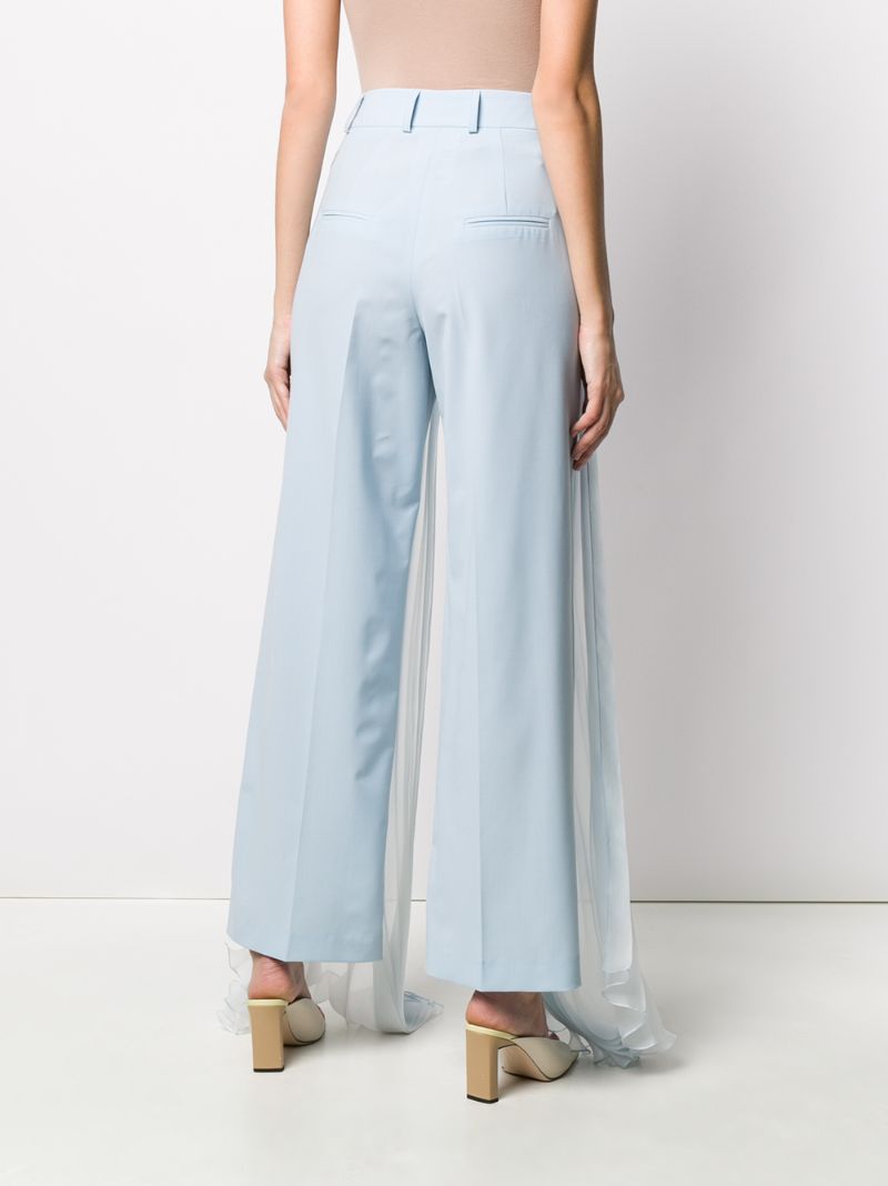 Shop Seen Users High-waisted Pleated-detail Trousers In Blue