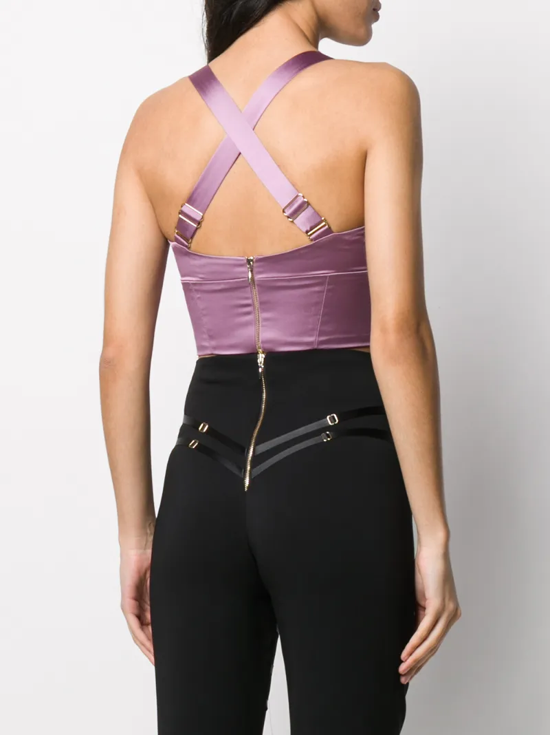 MURMUR SATIN BUSTIER TOP