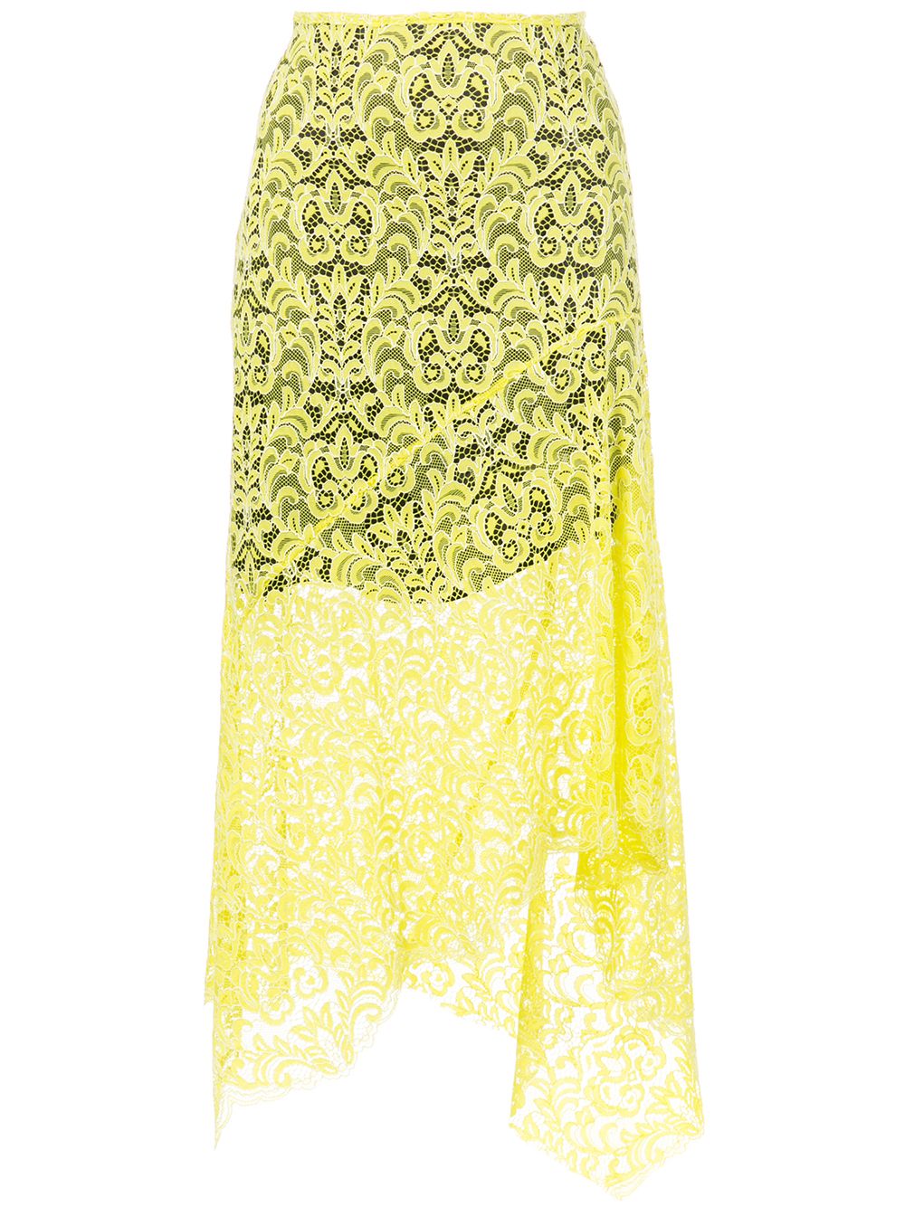 MARQUES' ALMEIDA LACE LAYERED MIDI SKIRT