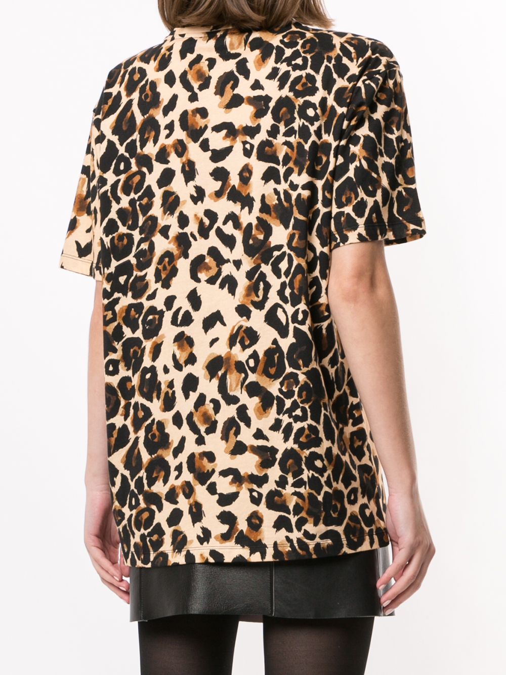 фото Mugler leopard logo t-shirt