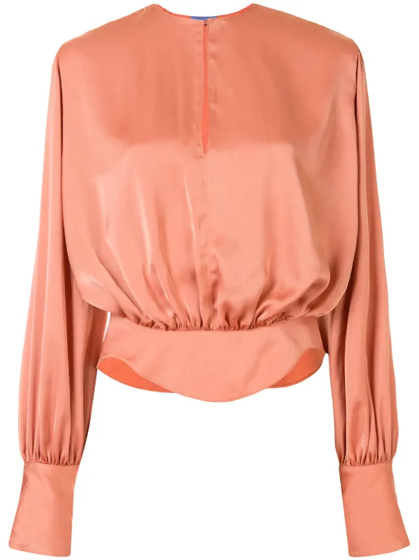 keyhole neckline blouse