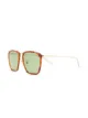 الصورة 2 من Gucci Eyewear نظارة شمسية بإطار مربع بتأثير صدف السلحفاة