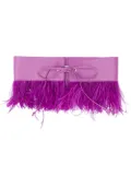 The Attico feather embellished belt - Purple