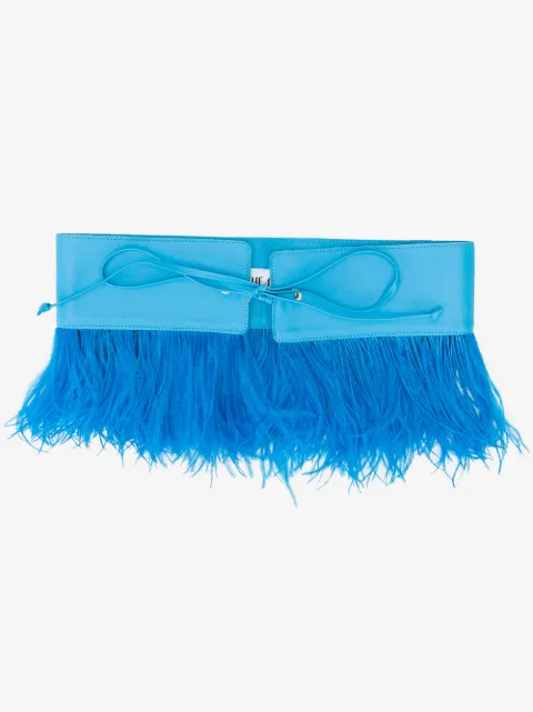 The Attico feather embellished belt