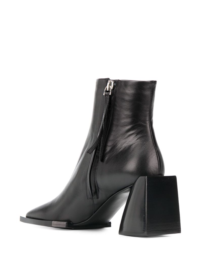 Shop N°21 Square Toe Ankle Boots In Black