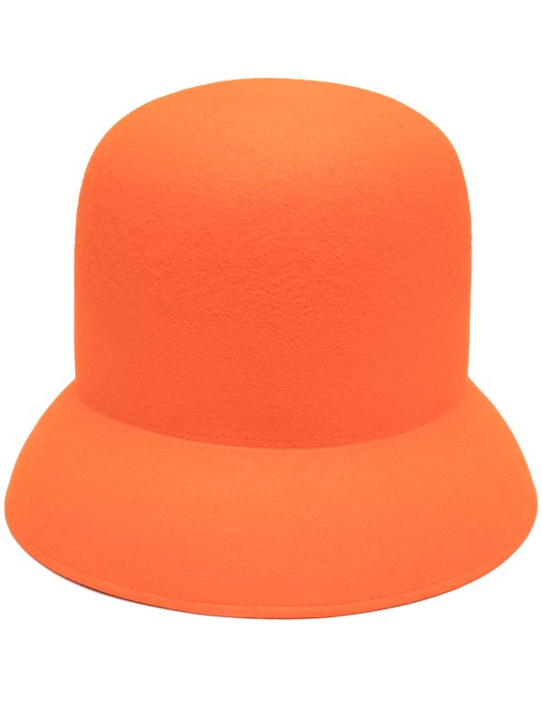 orange cloche hat