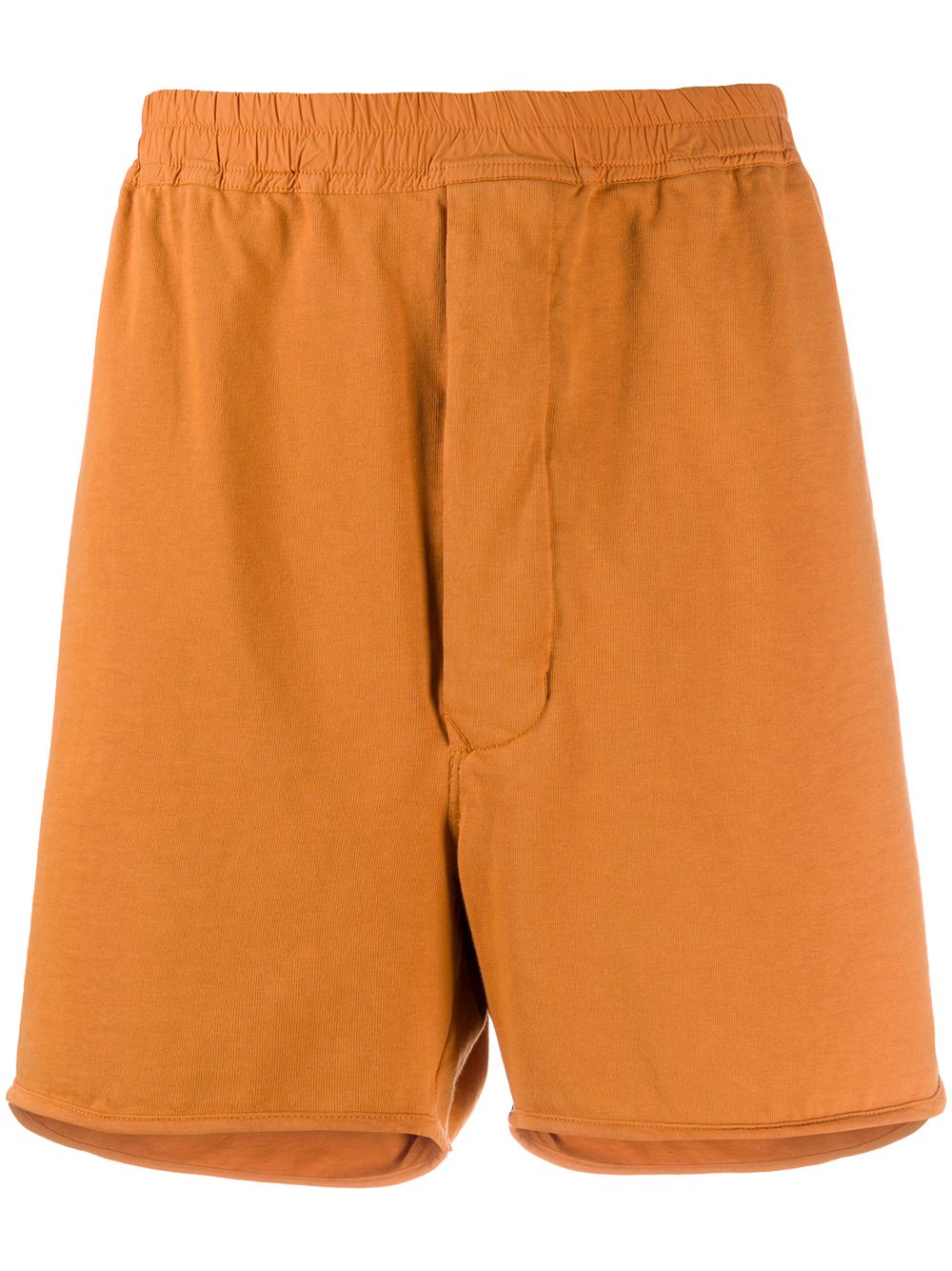 Rick Owens Drkshdw Turn-up Hem Elasticated Waist Shorts In Orange