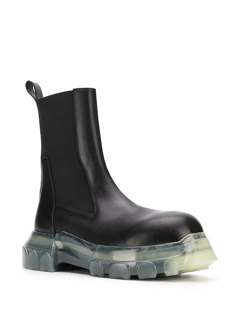 rick owens mega bozo tractor beetle boots white