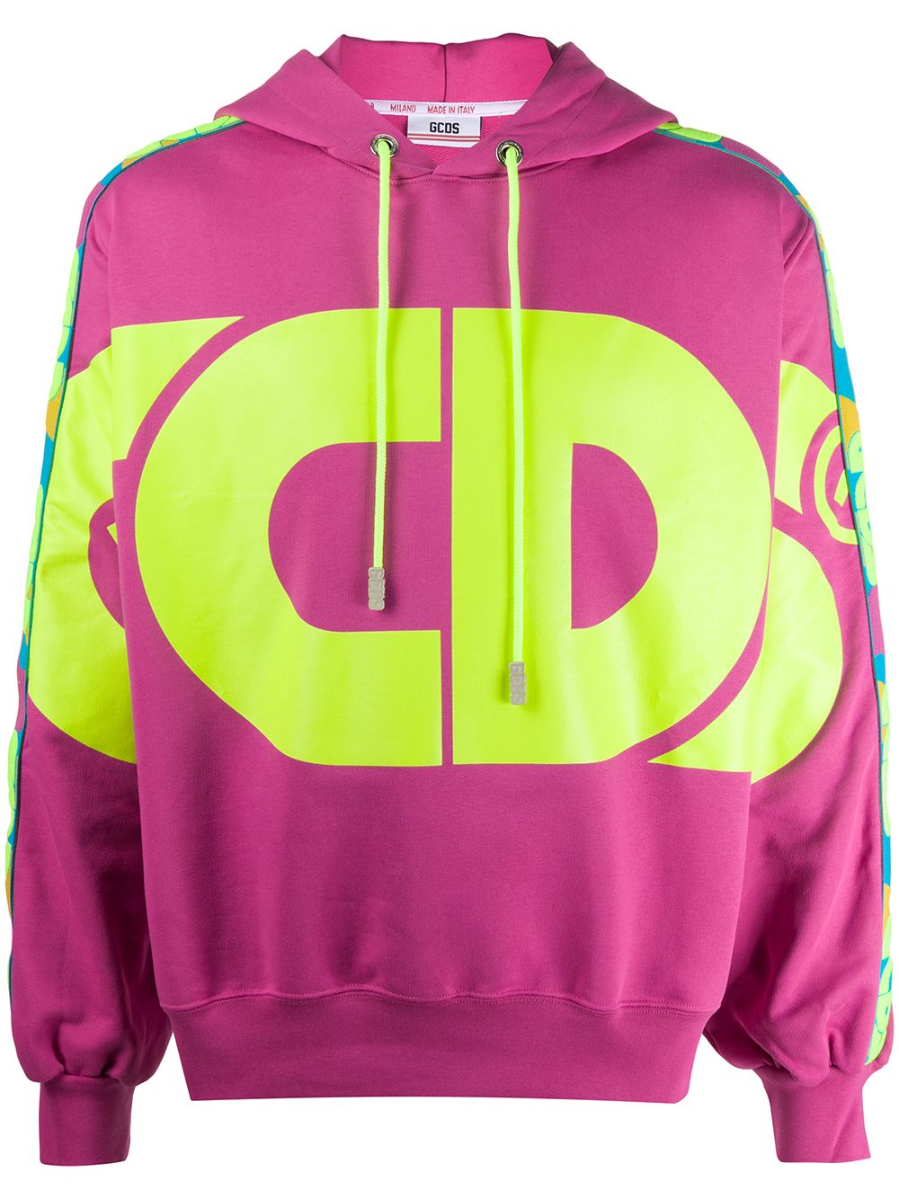 Gcds Neon Logo Hoodie In Pink