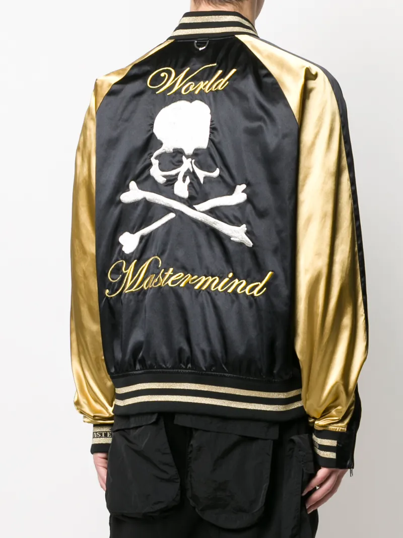 Mastermind Japan Skull Print Bomber Jacket In Black