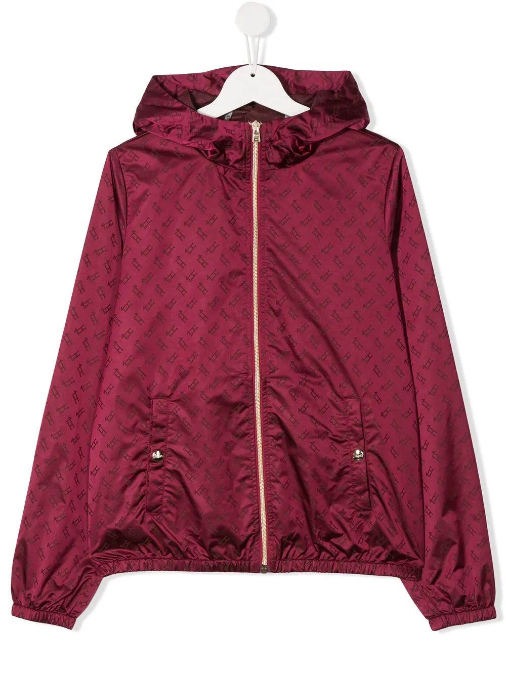 Herno Kids' Monogram Print Jacket In Red