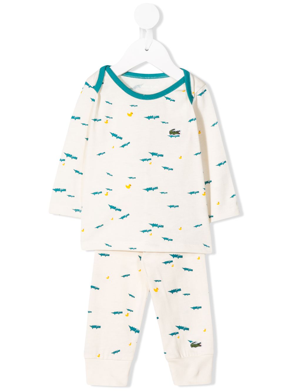 фото Lacoste kids crocodile-print babygrow set