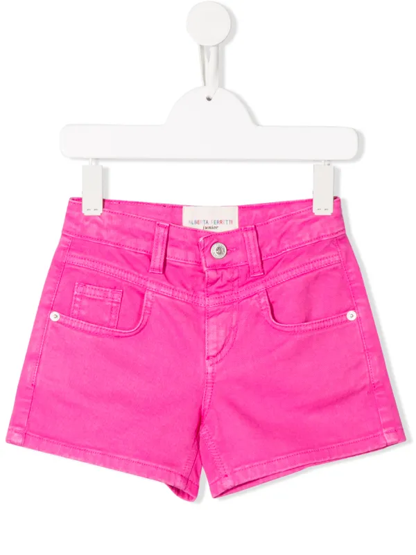 pink cord shorts