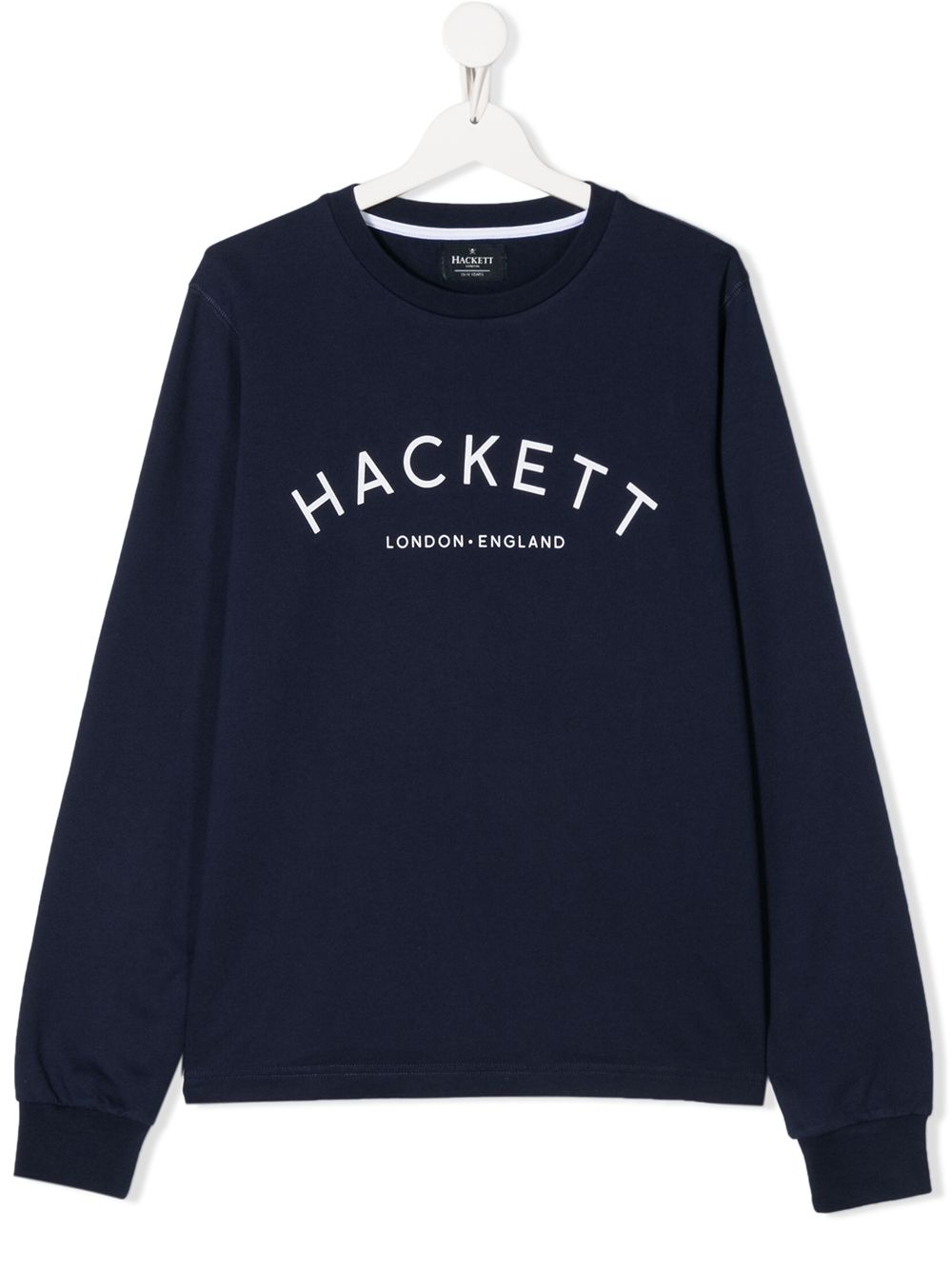 Hackett Teen Logo Print Sweatshirt In Blue