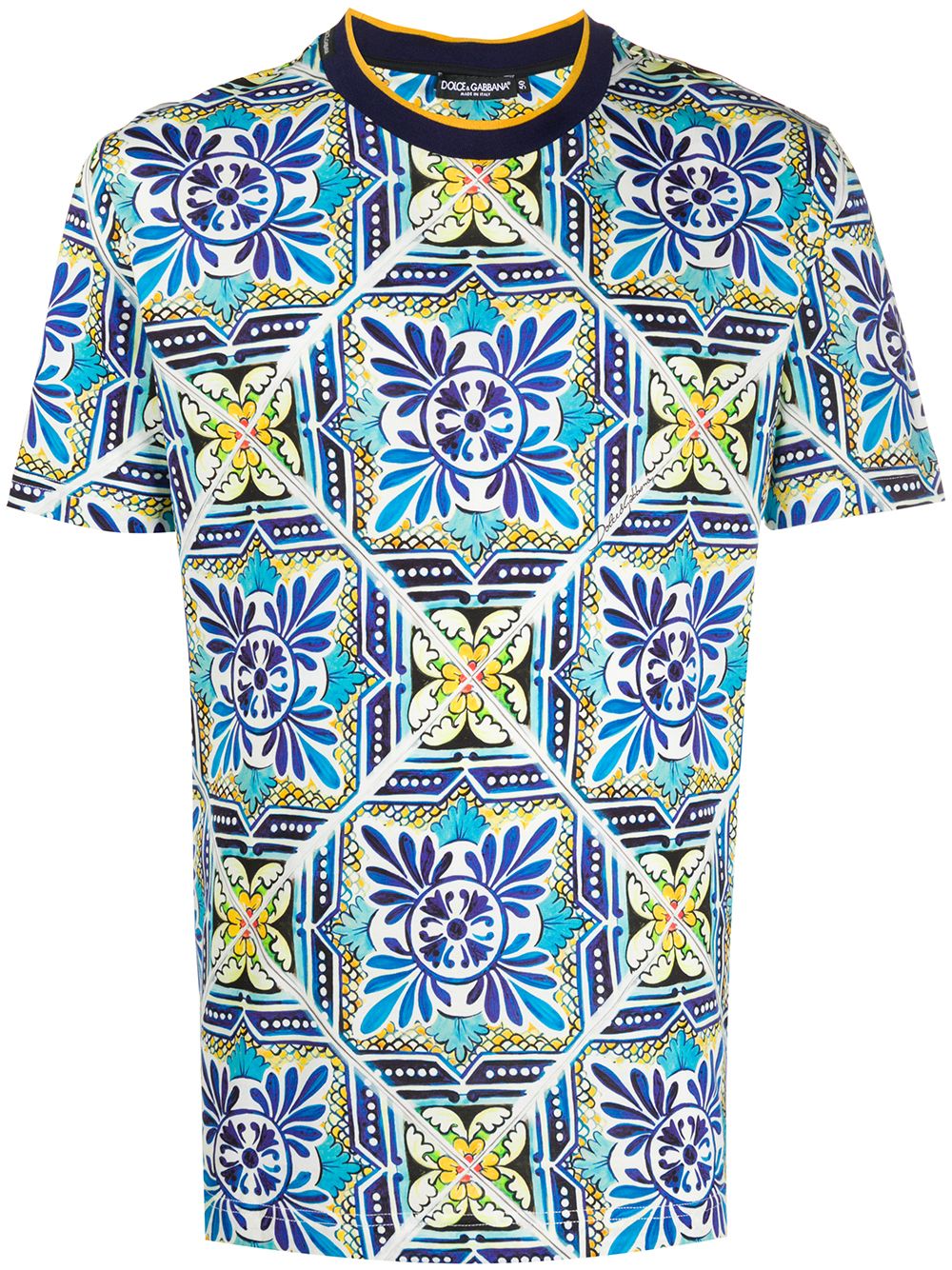 DOLCE & GABBANA TILE-PRINT T-SHIRT