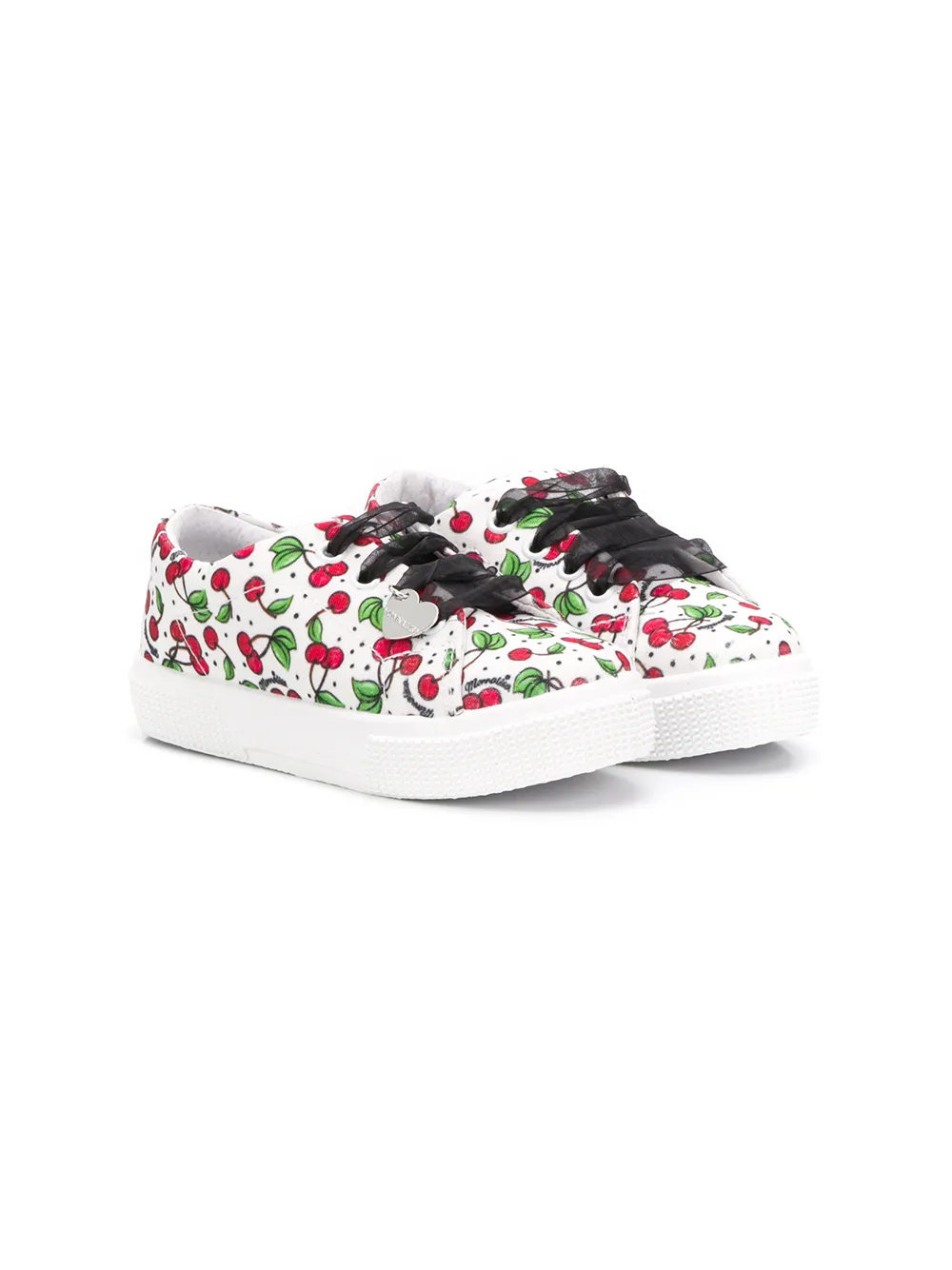 Monnalisa Kids' Cherry-print Low-top Trainers In White