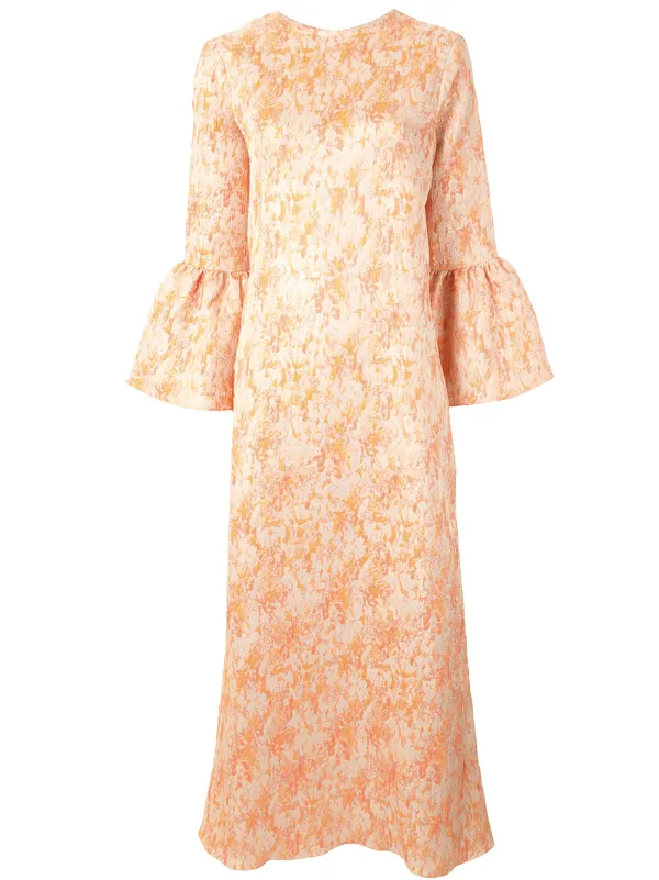 orange kaftan dress