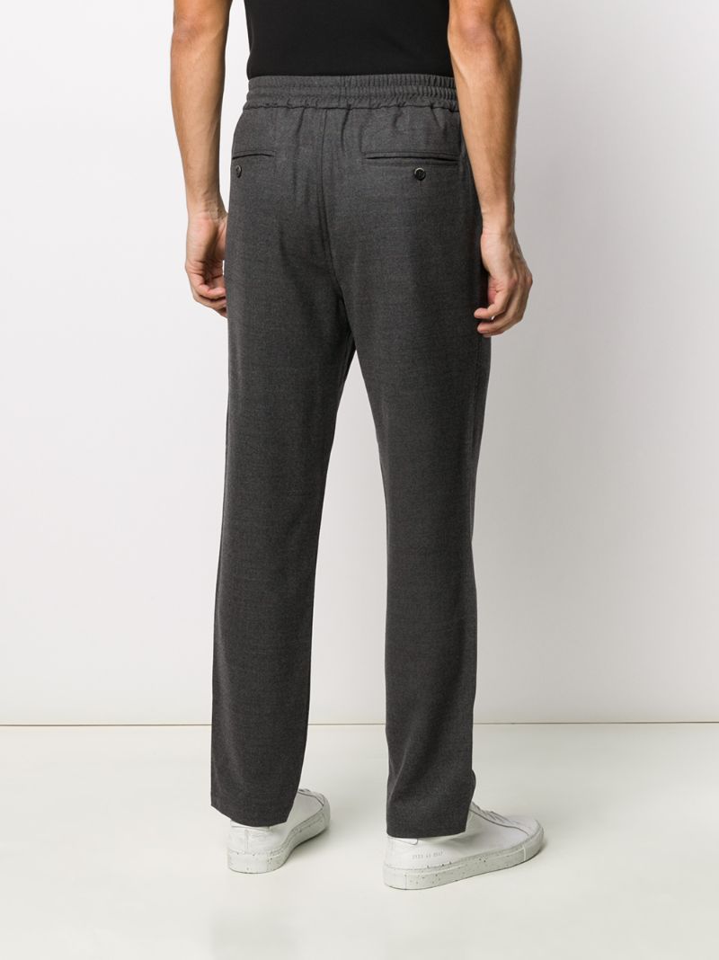 Shop Barena Venezia Drawstring Trousers In Grey