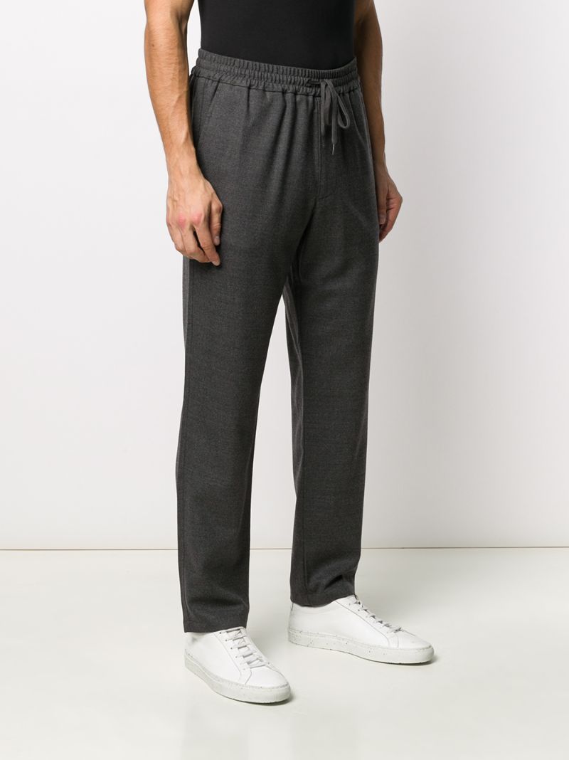 Shop Barena Venezia Drawstring Trousers In Grey