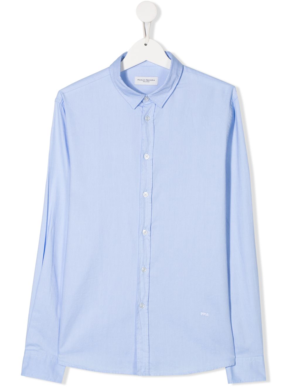 Paolo Pecora Teen Straight-fit Shirt In Blue