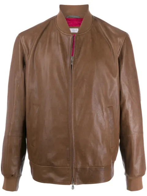 brunello cucinelli leather jacket men