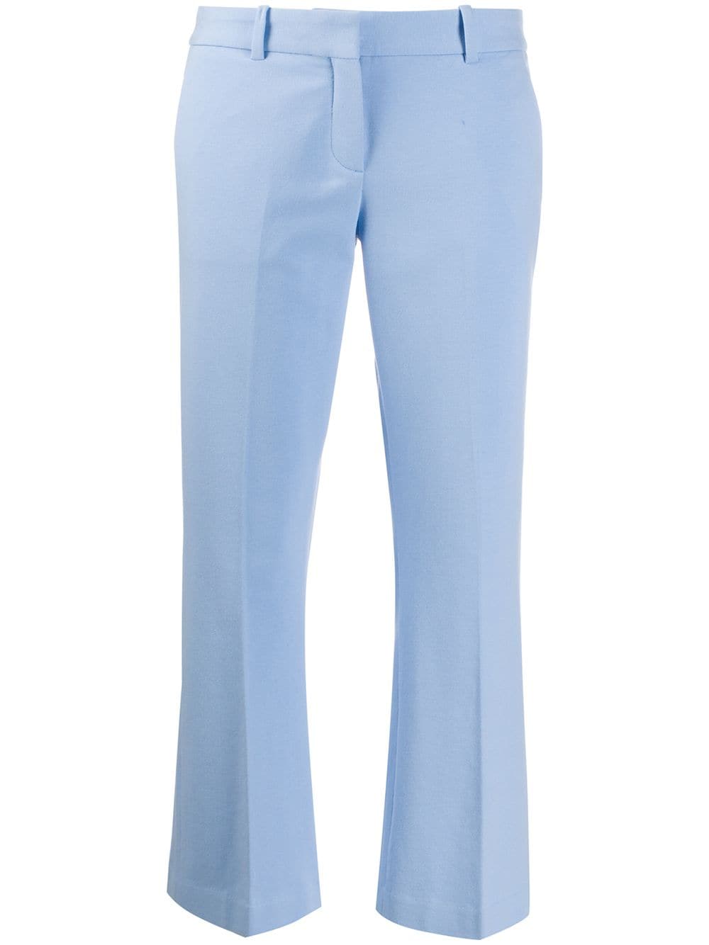 Circolo 1901 Cropped Kick-flare Trousers In Blue