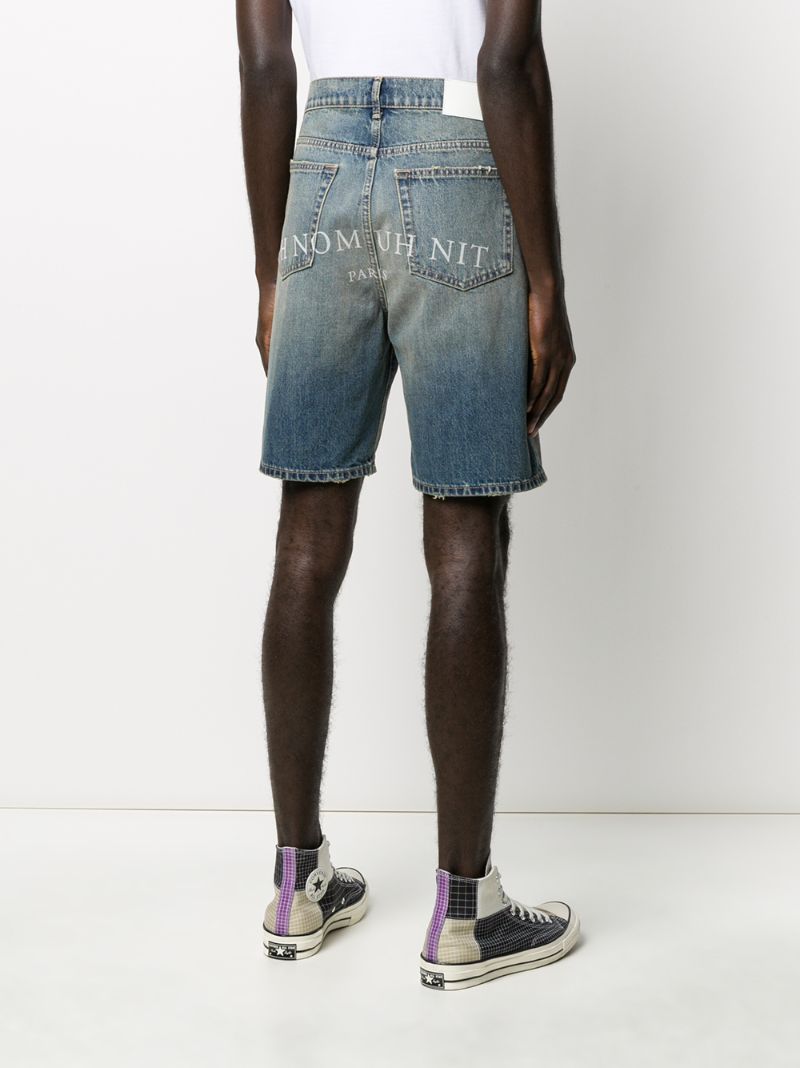 Shop Ih Nom Uh Nit Denim Bermuda Shorts In Blue