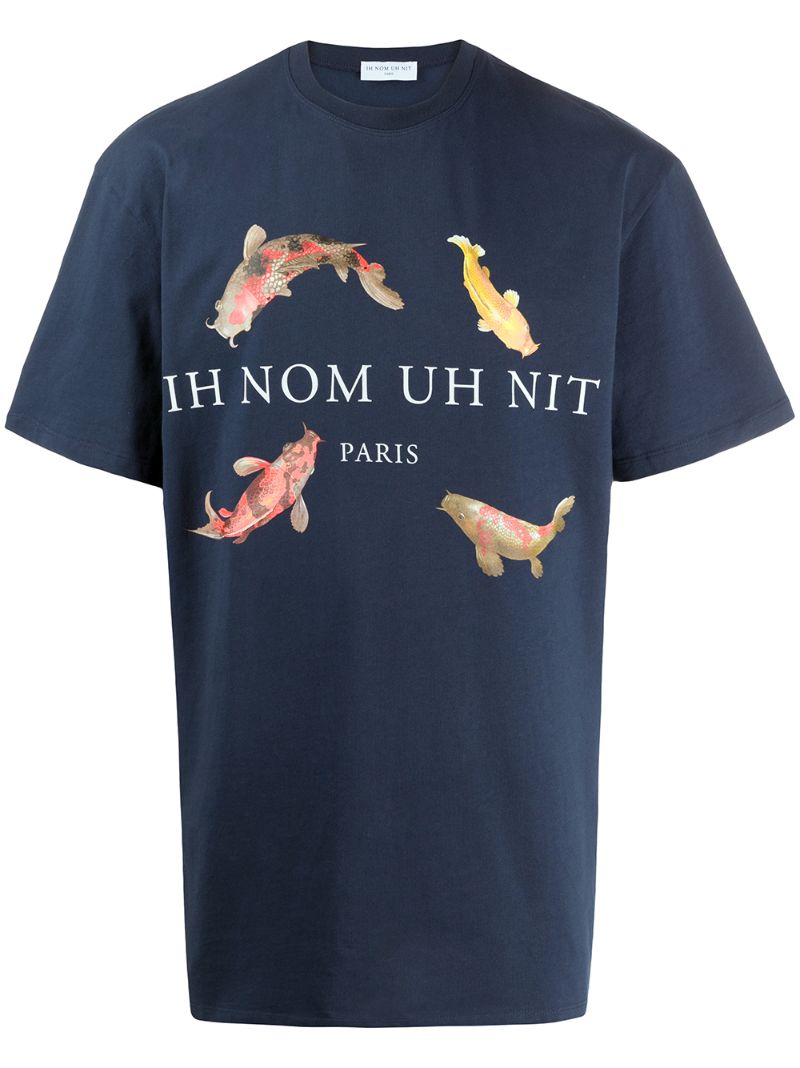 IH NOM UH NIT LOGO GOLDFISH PRINT T-SHIRT