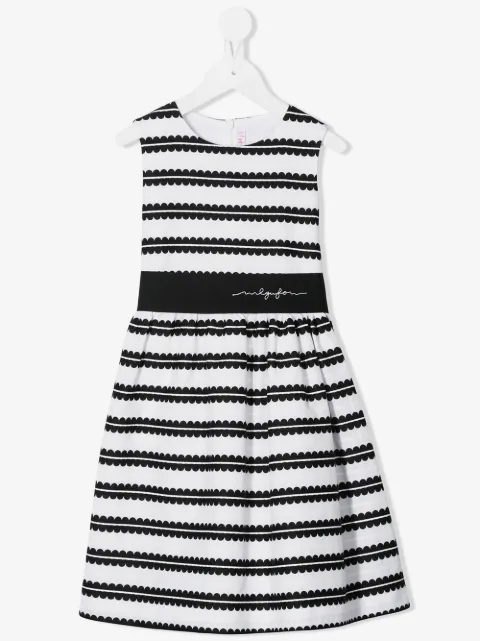 Il Gufo striped jacquard dress