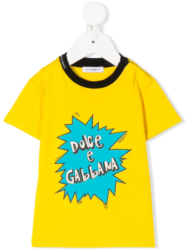 dolce gabbana yellow t shirt