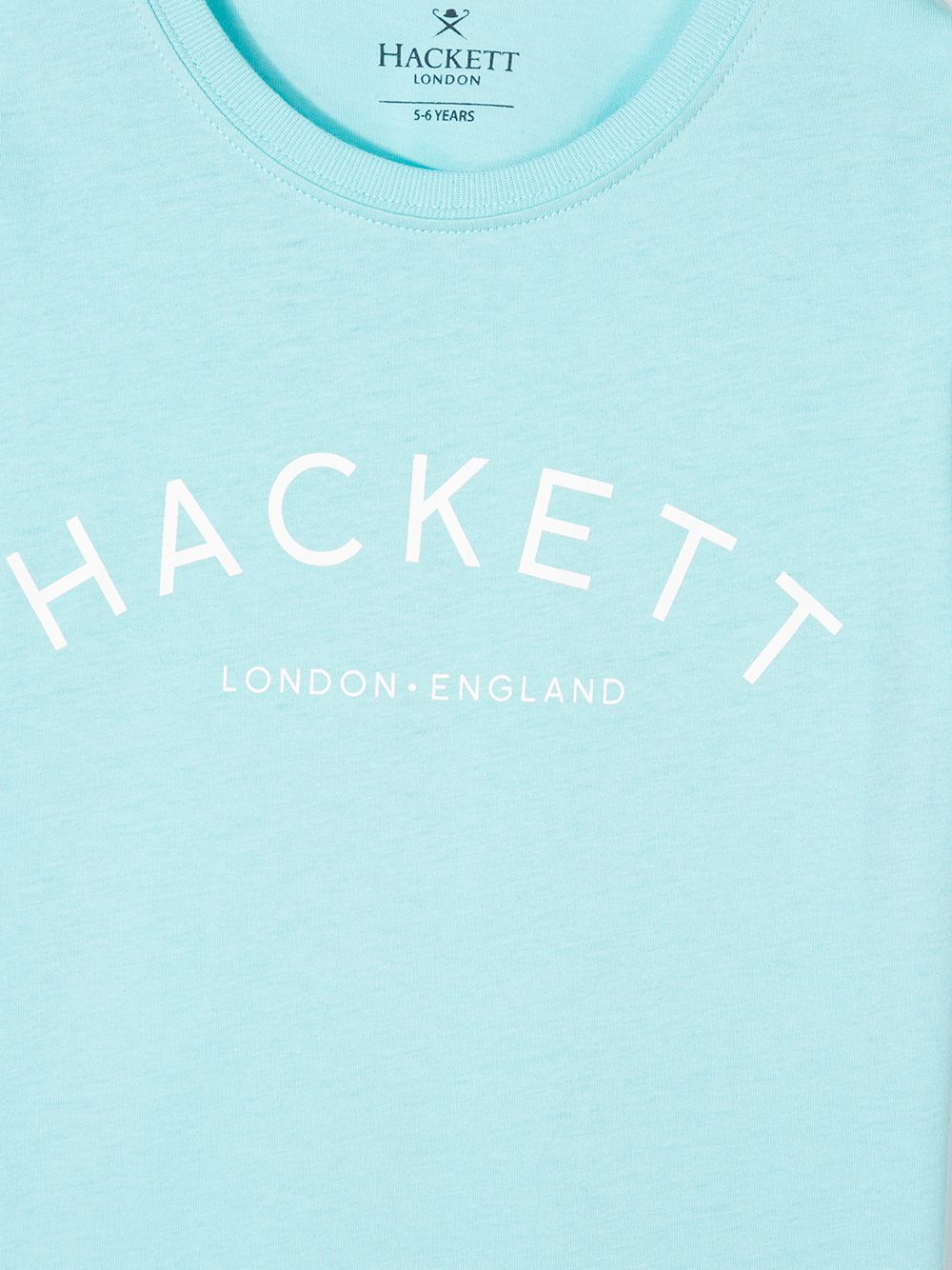 фото Hackett kids logo print t-shirt