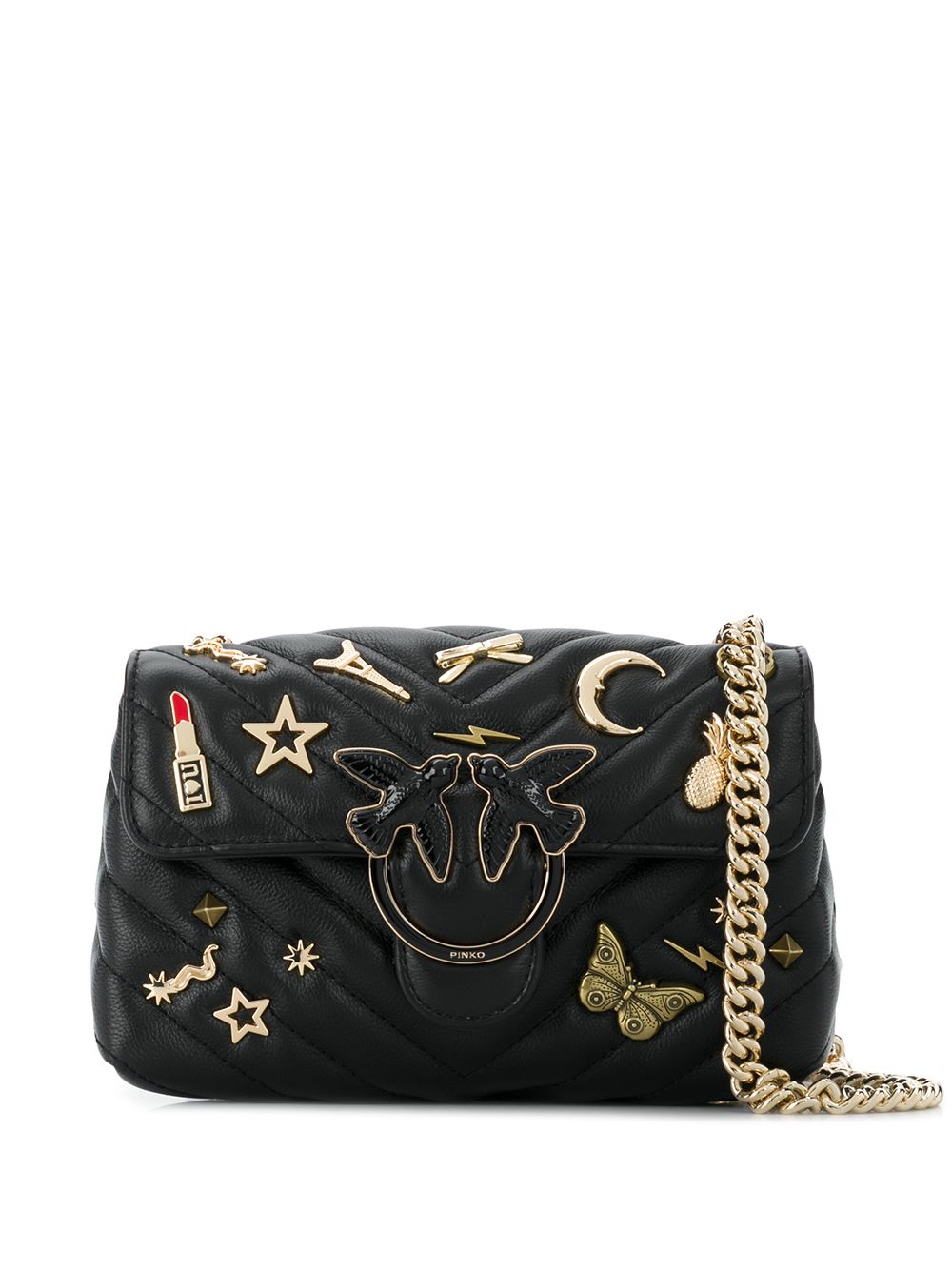 фото Pinko mini love pin crossbody bag