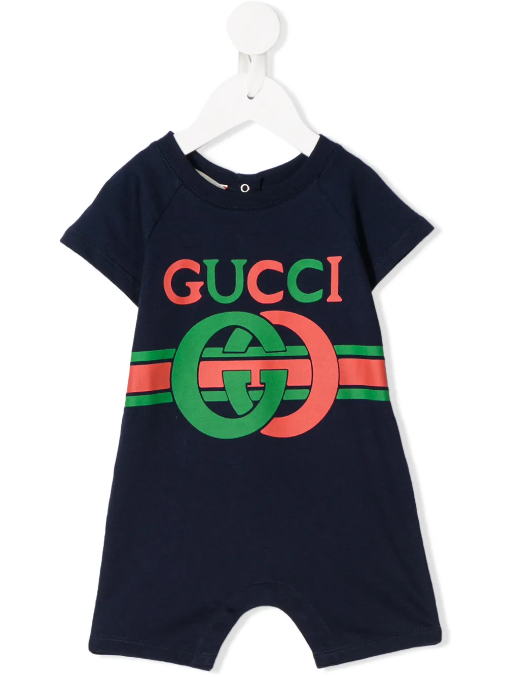 

Gucci Kids mameluco con estampado de GG - Azul