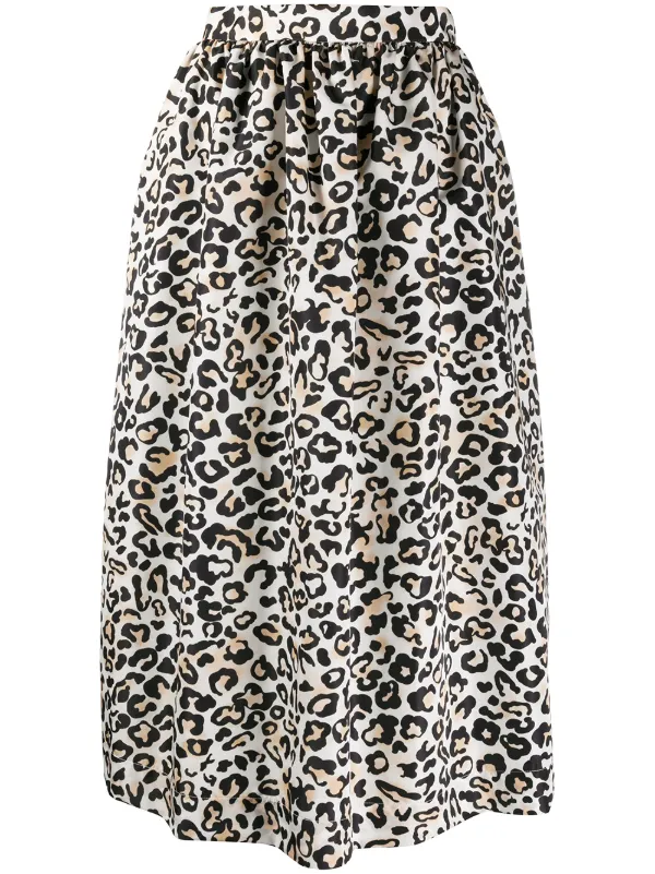 high waisted leopard skirt