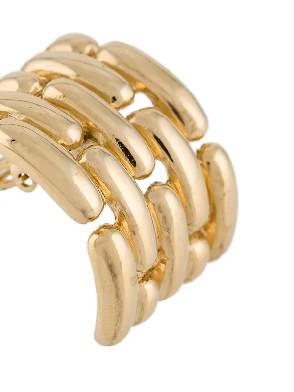 Givenchy Pre-owned 1980s Chain-link Earrings in Gold, view 3