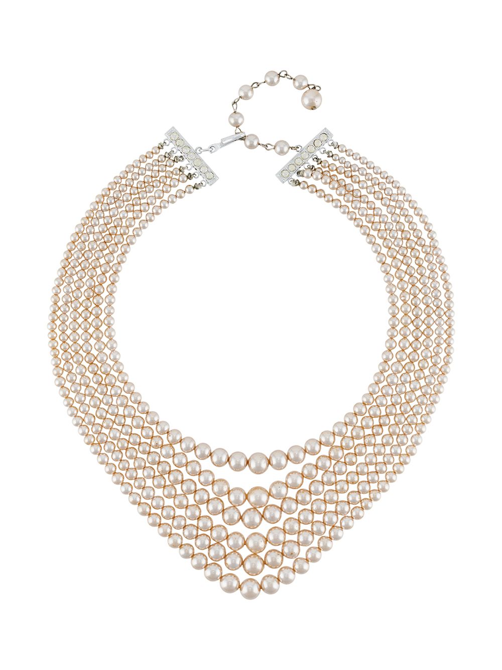 1980's faux-pearl graduated necklace