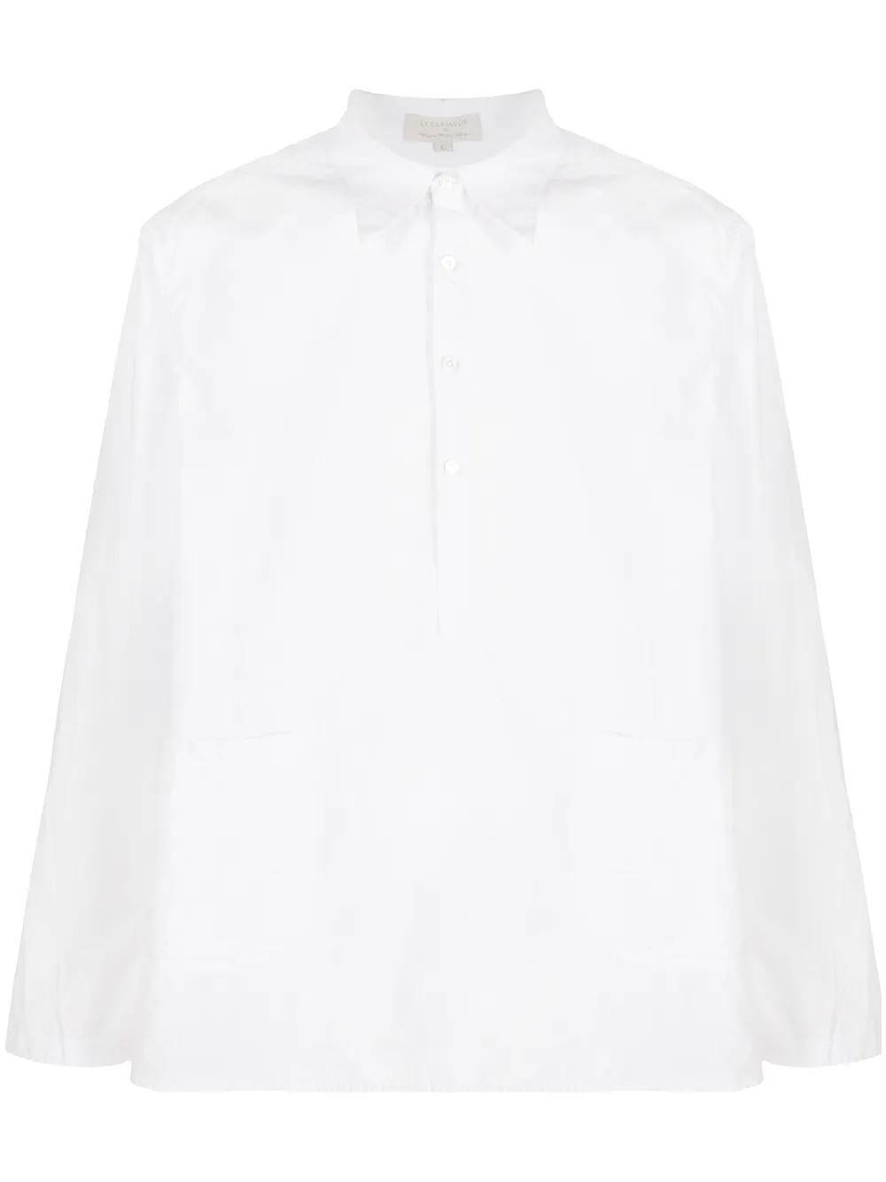 

RAJESH PRATAP SINGH asymmetric hem top button shirt - White