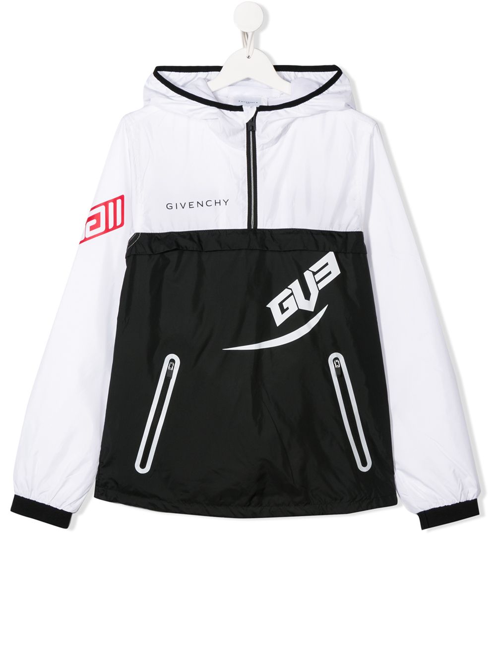 Givenchy Teen Panelled Pullover Jacket In White