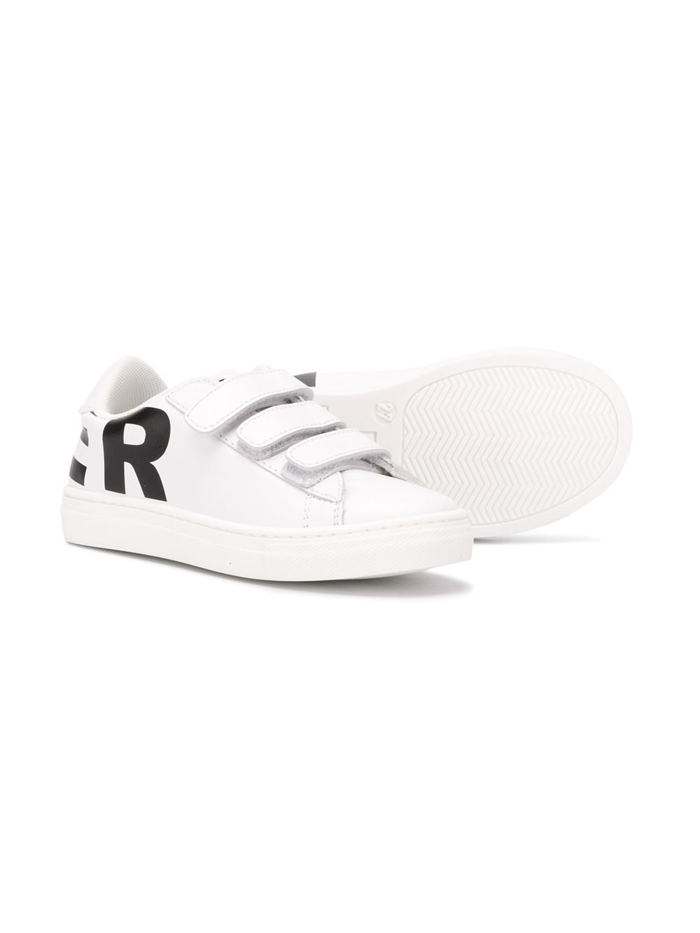 Moncler Enfant Sneakers met logoprint - Wit