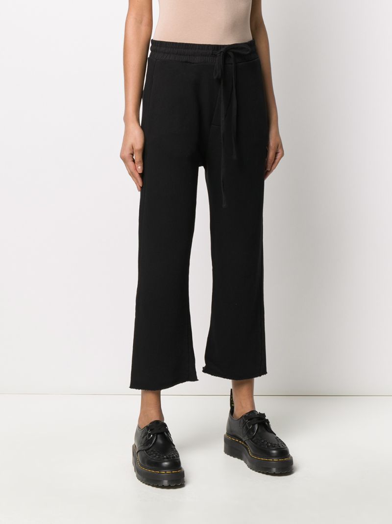 Shop Thom Krom Cropped Track Torusers In Black