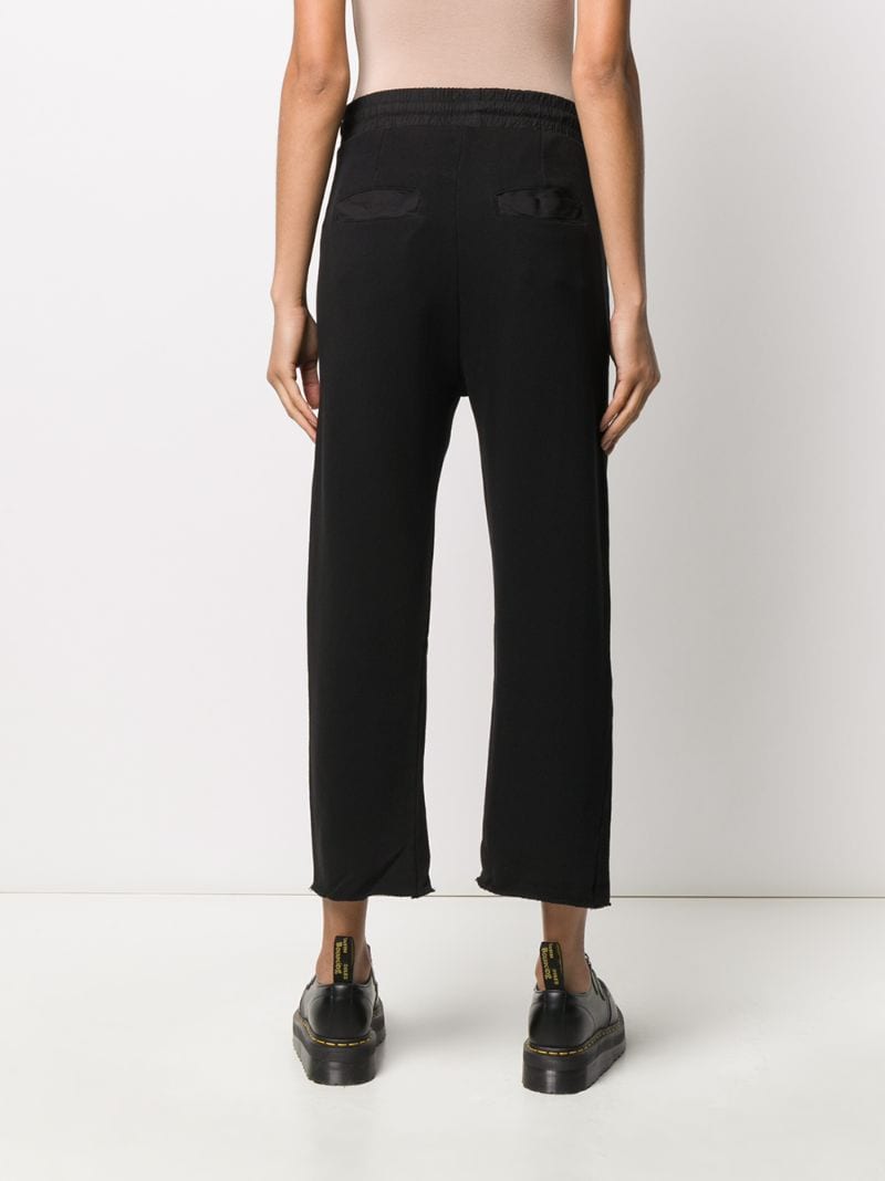 Shop Thom Krom Cropped Track Torusers In Black