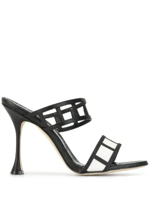 Abey 105mm mules by Manolo Blahnik, available on farfetch.com for $851 Kim Kardashian Shoes SIMILAR PRODUCT